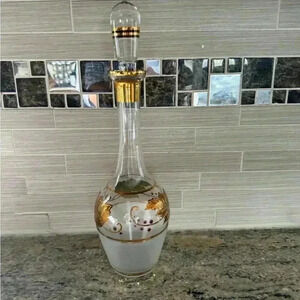 Vintage Pyrex  Bohemian golden glam decanter